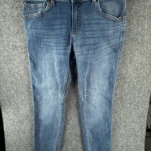 DU/ER Women Denim Jeans Dark Wash 29x30 Stretch Cotton Blend Straight Slim